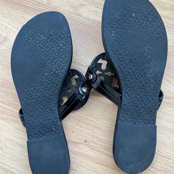 TORY BURCH millar Sandals In Black Patent Leather Size 8 - Picture 8 of 15